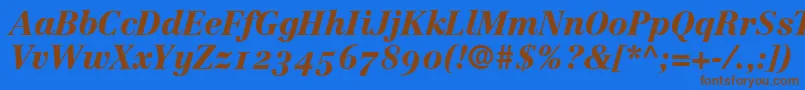 CenturyRepriseBlackosSsiNormal Font – Brown Fonts on Blue Background