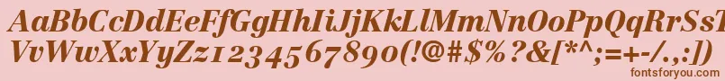 CenturyRepriseBlackosSsiNormal Font – Brown Fonts on Pink Background