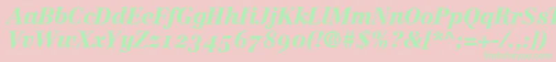 CenturyRepriseBlackosSsiNormal Font – Green Fonts on Pink Background