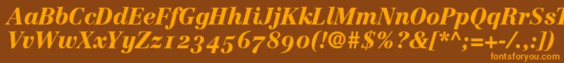 CenturyRepriseBlackosSsiNormal Font – Orange Fonts on Brown Background