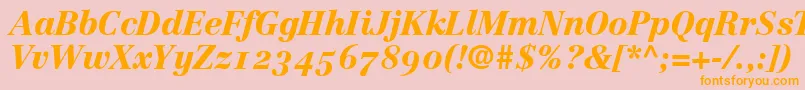 CenturyRepriseBlackosSsiNormal Font – Orange Fonts on Pink Background