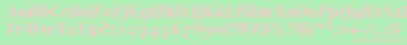 CenturyRepriseBlackosSsiNormal Font – Pink Fonts on Green Background