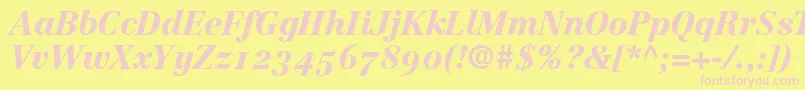 CenturyRepriseBlackosSsiNormal Font – Pink Fonts on Yellow Background