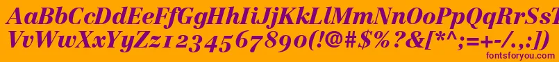 CenturyRepriseBlackosSsiNormal Font – Purple Fonts on Orange Background