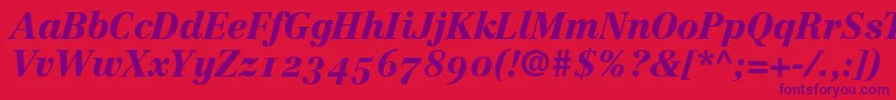 CenturyRepriseBlackosSsiNormal Font – Purple Fonts on Red Background