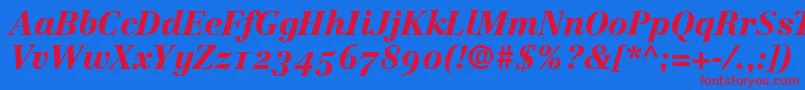 CenturyRepriseBlackosSsiNormal Font – Red Fonts on Blue Background