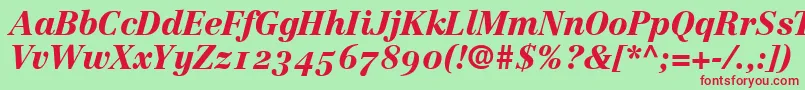 CenturyRepriseBlackosSsiNormal Font – Red Fonts on Green Background