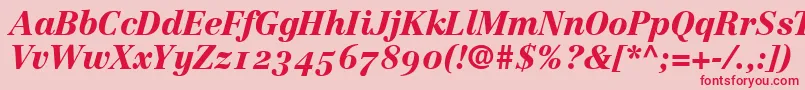 CenturyRepriseBlackosSsiNormal Font – Red Fonts on Pink Background