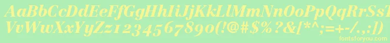 CenturyRepriseBlackosSsiNormal Font – Yellow Fonts on Green Background