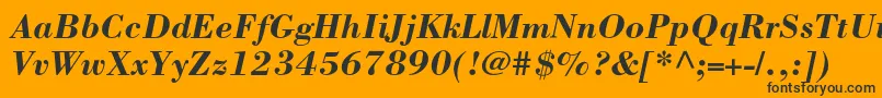 BorjomicBolditalic Font – Black Fonts on Orange Background