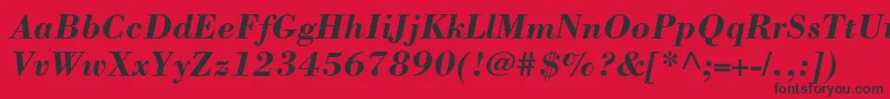 BorjomicBolditalic Font – Black Fonts on Red Background