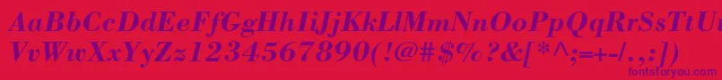 BorjomicBolditalic Font – Purple Fonts on Red Background