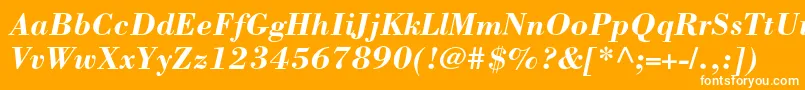 BorjomicBolditalic Font – White Fonts on Orange Background