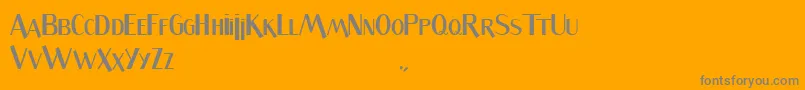 Sandwich Font – Gray Fonts on Orange Background