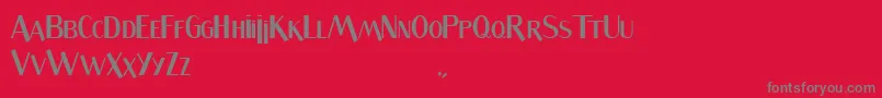 Sandwich Font – Gray Fonts on Red Background