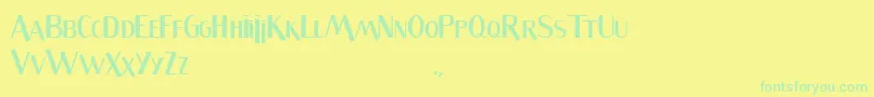 Sandwich Font – Green Fonts on Yellow Background