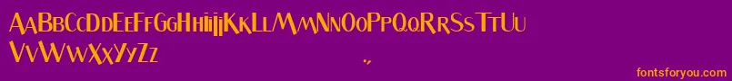 Sandwich Font – Orange Fonts on Purple Background