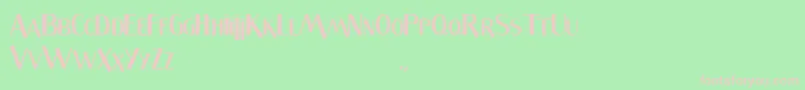 Sandwich Font – Pink Fonts on Green Background