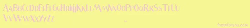 Sandwich Font – Pink Fonts on Yellow Background