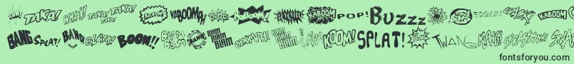 Soundfx Font – Black Fonts on Green Background