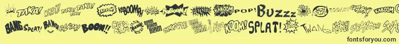 Soundfx Font – Black Fonts on Yellow Background