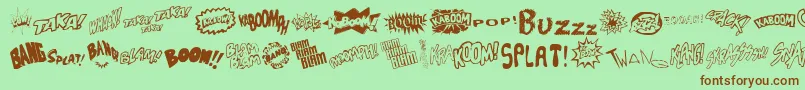 Soundfx Font – Brown Fonts on Green Background