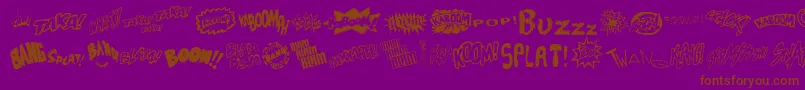 Soundfx Font – Brown Fonts on Purple Background