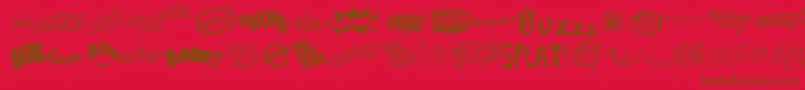 Soundfx Font – Brown Fonts on Red Background