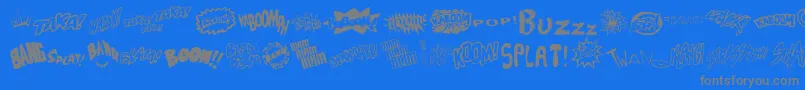 Soundfx-Schriftart – Graue Schriften auf blauem Hintergrund