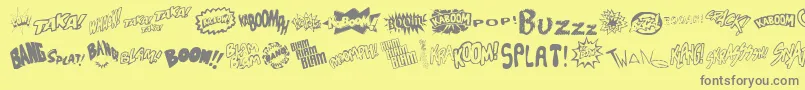 Soundfx Font – Gray Fonts on Yellow Background