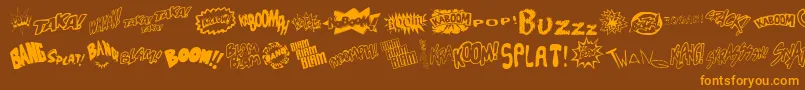 Soundfx Font – Orange Fonts on Brown Background