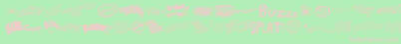 Soundfx Font – Pink Fonts on Green Background