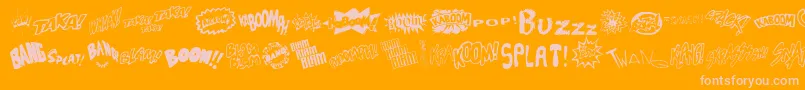 Soundfx Font – Pink Fonts on Orange Background