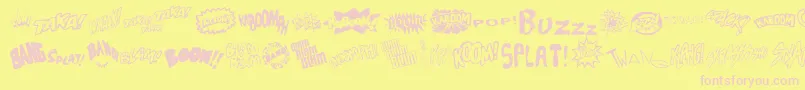 Soundfx Font – Pink Fonts on Yellow Background