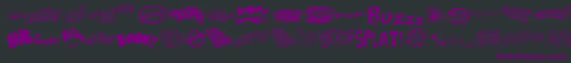 Soundfx Font – Purple Fonts on Black Background