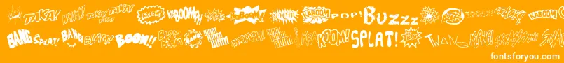Soundfx Font – White Fonts on Orange Background
