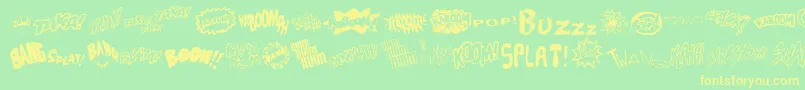 Soundfx Font – Yellow Fonts on Green Background