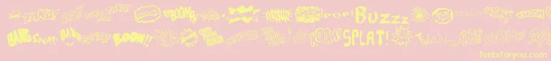 Soundfx Font – Yellow Fonts on Pink Background
