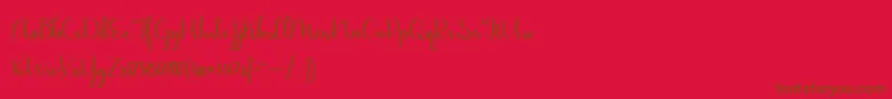 Подробнее о шрифте JasmineReminiscentseBold Шрифт JasmineReminiscentseBold – коричневые шрифты на красном фоне