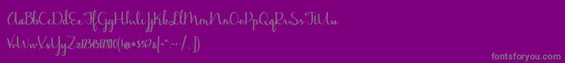 JasmineReminiscentseBold Font – Gray Fonts on Purple Background