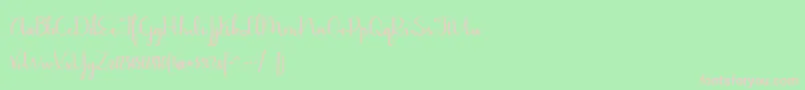 Шрифт JasmineReminiscentseBold – розовые шрифты на зелёном фоне