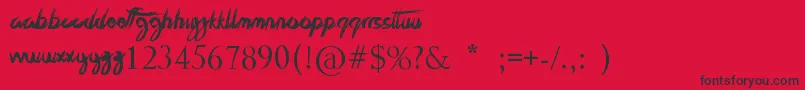 TheBestNight Font – Black Fonts on Red Background