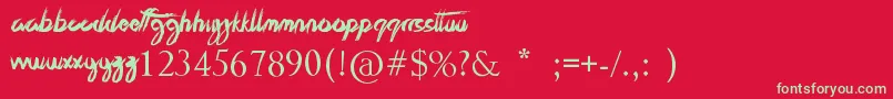 Подробнее о шрифте TheBestNight Шрифт TheBestNight – зелёные шрифты на красном фоне