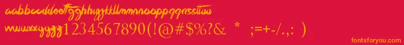 TheBestNight Font – Orange Fonts on Red Background