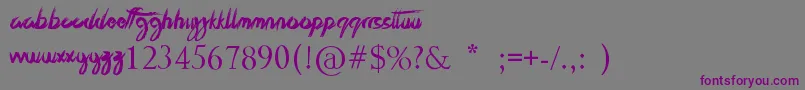 TheBestNight Font – Purple Fonts on Gray Background