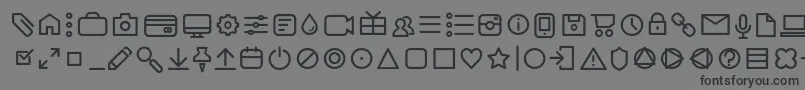 AristaProIconsLightTrial Font – Black Fonts on Gray Background