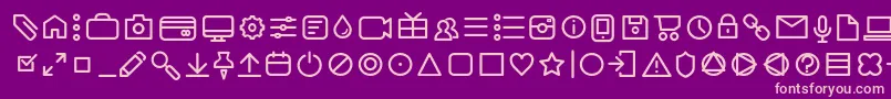 AristaProIconsLightTrial Font – Pink Fonts on Purple Background