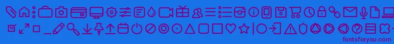 AristaProIconsLightTrial Font – Purple Fonts on Blue Background