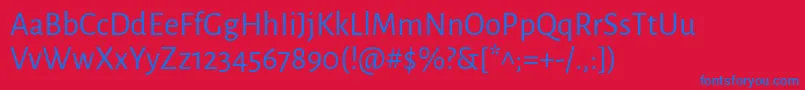 AlegreyasansRegular Font – Blue Fonts on Red Background