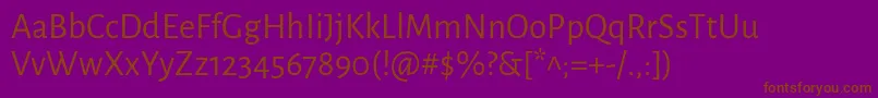 Czcionka AlegreyasansRegular – brązowe czcionki na fioletowym tle